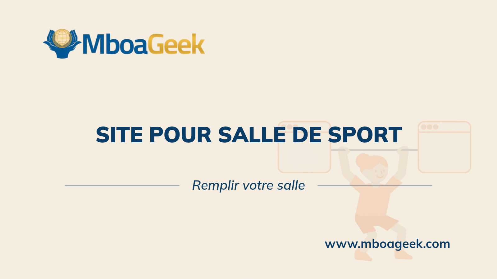 Site web pour salle de sport
