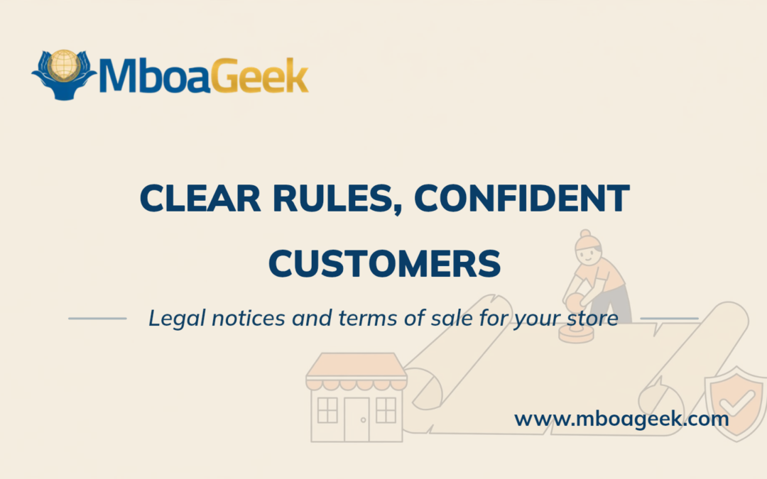 Legal Notices and Terms of Sale for an Online Store in Cameroon
