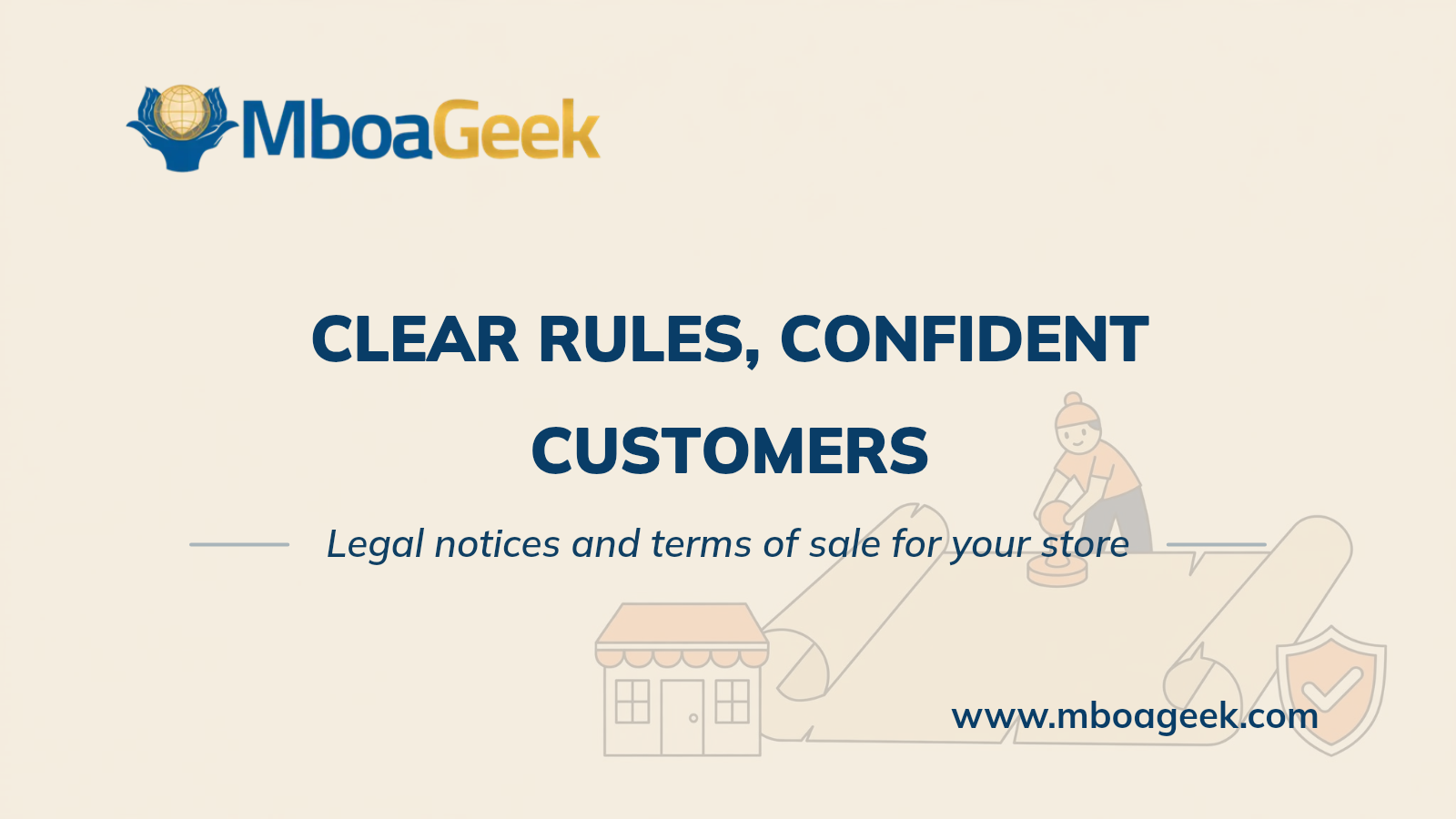 Legal Notices and Terms of Sale for an Online Store in Cameroon